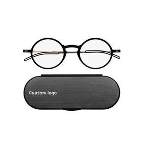 Bán buôn TR90 tùy chỉnh chống ánh sáng màu xanh Kính đọc sách siêu mỏng retro màu xanh khung PC vật liệu vị trí ống Kính gửi hộp lưu trữ - Product Image 1