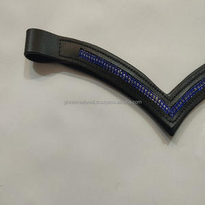 Correa de cuero para cejas, banda de cuero de caballo de calidad estándar, con brillos de cuero genuino en forma de V, banda de lujo para cejas con lazos cosidos - Product Image 6