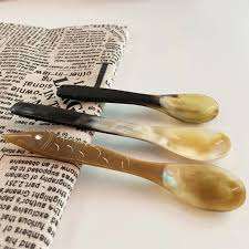 Juego de Cucharas de Cuerno de Búfalo Premium para Servir, Cocinar y Comer, Juego de Cucharas de Cuerno de Búfalo Hechas a Mano, Utensilios de Cocina Sostenibles - Product Image 4