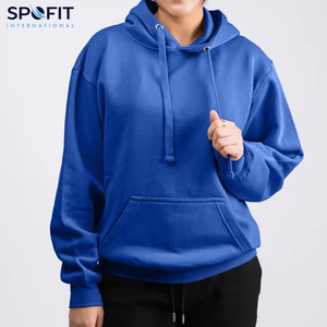 เสื้อฮู้ดผู้หญิงโอเวอร์ไซส์ไซส์ผ้าฟลีซผ้าฝ้าย100% สไตล์ฮิปฮอปเสื้อสวมหัวออกแบบได้ตามต้องการสำหรับฤดูหนาว - Product Image 1