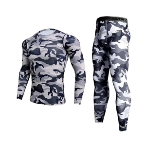 2PCS Unisex Rash Guard Set Full Sleeve <b>Compression</b> <b>Shirt</b> Trousers Quick Dry Breathable UPF50+ Eco-Friendly Anti-Bacterial - Product Image 4