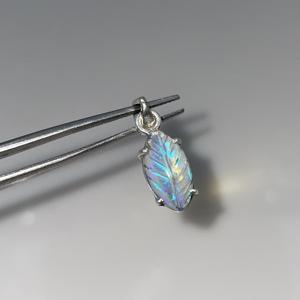 Colgante de talla de ópalo etíope de Fuego Azul, colgante de Plata de Ley 925, piedra preciosa artesanal, colgante de ópalo Natural, joyería, regalo de aniversario - Product Image 4