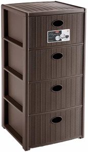 Elegance 4 Drawers - Cm. 40x40x80 H Color <b>Tortora</b> - Product Image 1