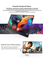 Moniteur portable LED IPS Full HD 15,6 pouces en gros, 100 % sRGB, cadre ultra-fin, double affichage Type-C pour usage professionnel