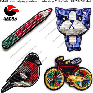 Broches en fil de lingot broches et patchs de haute qualité broderie faite à la main fournisseur personnalisé - Product Image 4