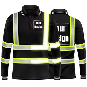 Venta al por mayor de fábrica de manga corta reflectante de seguridad algodón polos alta visibilidad seguridad ropa de trabajo camiseta - Product Image 3