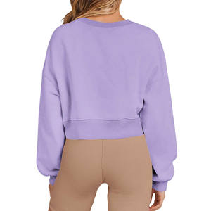 Sudadera Personalizada al por Mayor para Otoño/Invierno, Cuello Alto, Manga Larga, Felpa de Algodón Grueso, Corte Holgado, para Mujer - Product Image 6