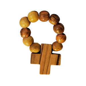 Rosario de dedos de madera de olivo de Belén - Product Image 1