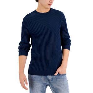 Maglione da Uomo INC International Concepts Tucker con Collo Rotondo, Blu, Taglia Media, Maniche Lunghe, Lavorazione a Maglia con Logo Stampato per l'Inverno - Product Image 1
