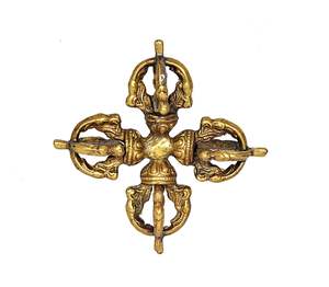อุปกรณ์เสริมสำหรับชาวพุทธแบบทิเบตรุ่น Vajra ทำจากทองเหลืองขนาด4นิ้ว - Product Image 1