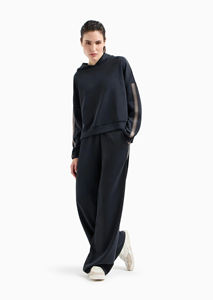 Trend Women's Winter 2-Piece Set Custom Logo <b>Drop</b> Shoulder Hooded Sweatpants with OEM Sweatsuit Tracksuit Hoodie - Product Image 4