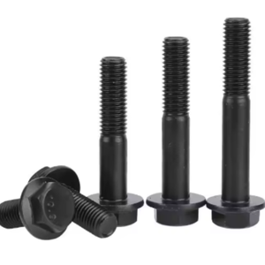 Kit di bulloni flangiati in ossido nero, soluzione di fissaggio all-in-one, set di bulloni e dadi dentati per lavori di costruzione in acciaio multiuso - Product Image 1