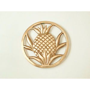 Modern Gold Pineapple Cast Iron <b>Trivet</b> Heavy Duty Heat Resistant <b>Metal</b> Hot Pot Holder Kitchen Dining Table Protection Decorative - Product Image 2