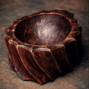 Cenicero de madera de diseño para entusiastas de la decoración tradicional que ofrece artesanía rica y funcionalidad duradera - Product Image 1