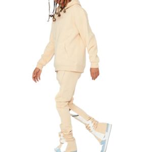 Offre Spéciale personnalisé hommes 2 pièces évasé survêtements Vintage grande taille à la mode Streetwear hiver amical respirant thermique - Product Image 1