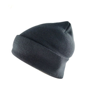 Venta al por mayor de gorros de Jacquard en blanco personalizados, gorros de punto con puños unisex en colores sólidos, ropa de calle y artículos esenciales de invierno - Product Image 6