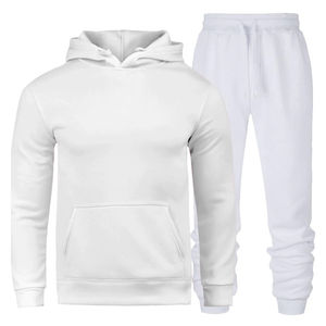 Conjunto de chándales de manga completa de tela transpirable para hombre, ropa informal de servicio OEM, ajuste holgado de algodón 100% más vendido - Product Image 2