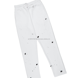 Survêtements solides à capuche évasés pour hommes au meilleur prix fabriqué en usine 100% coton pantalon empilé d'hiver lourd surdimensionné pour hommes - Product Image 6
