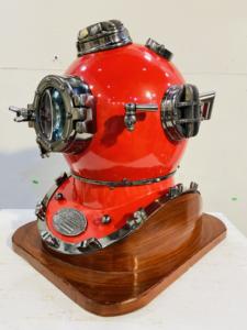 Calvin Handicraft 7 Inch <b>Red</b> Vintage Diver Helmet Antique US Navy Diving Divers Helmet <b>Gift</b> Item for CHRISTMAS - Product Image 4