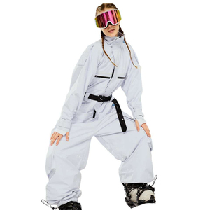 Combinaison deux pièces imperméable pour femme, veste et pantalon d'hiver pour activités de plein air, respirante, grande taille, coupe-vent, imprimée, pour le ski et le snowboard - Product Image 5