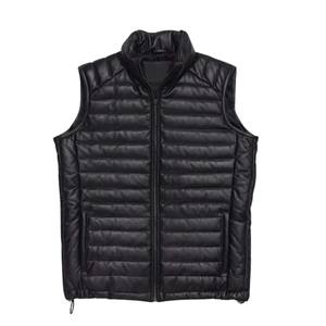 Veste matelassée pour homme avec gilet en cuir matelassé bicolore, vente en gros de qualité supérieure, nouveau design, gilet en cuir matelassé avec logo personnalisé pour adulte - Product Image 2