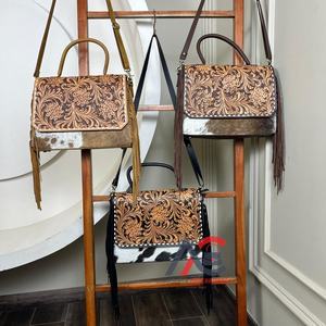 Nuevo bolso de lujo con flecos, comprado a granel, Asa de piel de vaca mecanizada a mano, gran capacidad, bolso de moda para mujer, bolso de hombro para mujer - Product Image 1