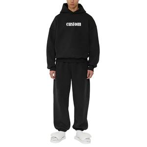 Ensemble de survêtement unisexe OEM, respirant, polyester/coton, coupe régulière, style streetwear, sweat-shirt et pantalon de jogging pour homme - Product Image 5