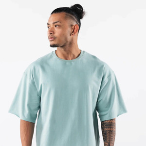 Top meilleures ventes en ligne hommes 100% coton lourd GSM goutte épaule surdimensionné col rond imprimé personnalisé écologique séchage rapide - Product Image 2