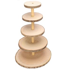 Wooden Multipurpose Round Folding Cake Pizza Stand Dessert Platter Party Decoration Dessert Cake Stand - Product Image 2