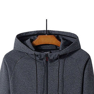 Survêtements confortables pour hommes avec fermeture éclair, 100% coton molletonné, uni, motif régulier, poids lourd, couleur unie, logo personnalisé pour hommes - Product Image 6