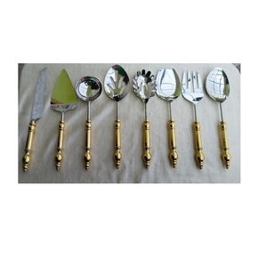 Độc Đáo Rắn Brass Salad Phục Vụ Muỗng Bộ 4 Với Đánh Bóng Cho Nhà Tại Chi Phí Thấp Thiết Kế Độc Đáo Flatware Muỗng Bộ Cho Khách Sạn - Product Image 3