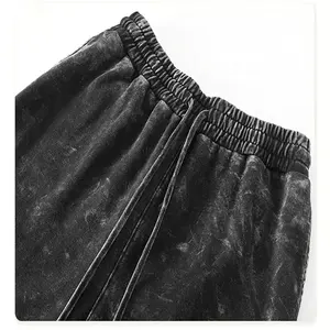 Vintage yıkanmış Sweatpants saf pamuk kargo pantolon erkekler pantolon Streetwear giyim
