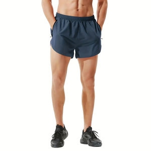 Short d'été en soie glacée respirant pour hommes Short de sport unisexe en polyester spandex à séchage rapide - Product Image 3