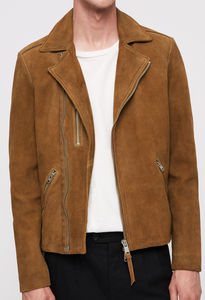 แจ็กเก็ตหนังนิ่มสีน้ำตาล2025สำหรับนักขี่มอเตอร์ไซค์แจ็กเก็ตหนังนิ่มสีน้ำตาลสั่งทำได้ - Product Image 3