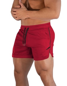 Good Price Gym Wear Shorts for Men's Casual Breathable Quick Dry Embroidered Woven Mid Waist Drawstring Closure Shaghaf Sports - Product Image 1