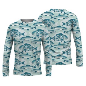 Polyester Protection UV chemise de pêche OEM 2025 chemises de pêche Anti-UV vêtements de plein air d'été pour hommes avec maillot de football crème solaire - Product Image 3