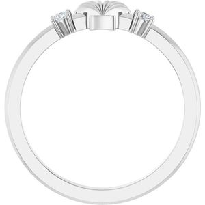 แหวนเพชร Stuller รุ่น 124609:108P SS ดีไซน์ที่ได้แรงบันดาลใจจากเปลือกหอย - Product Image 2