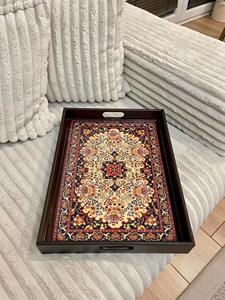 Bandeja de Servicio de Diseño con Recubrimiento de Esmalte de Madera MDF, Bandeja de Mesa de Alta Calidad para Hoteles y Restaurantes - Product Image 3