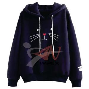 Pull à capuche avec logo imprimé personnalisé de haute qualité pour femmes Sweat-shirt à capuche flexible pour femmes - Product Image 2