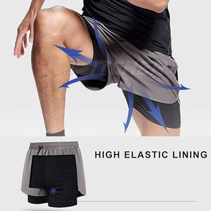 Pantalones Cortos de Doble Capa Hechos a Medida, de Alta Calidad, Transpirables, Sólidos, Casuales, de Cintura Media, Ecológicos, de Algodón Ligero de Secado Rápido - Product Image 4