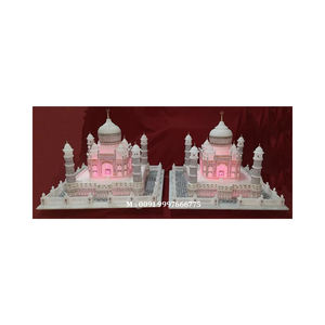 Marbre blanc naturel du Taj Mahal avec motif luxueux, design classique fait à la main, couleur blanche, utilisé pour la décoration d'hôtel et les cadeaux - Product Image 1