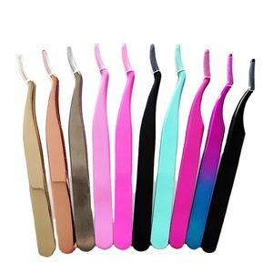 Pinzas para Pestañas Manuales de Acero Inoxidable Coloridas y Personalizables, con Opciones de Logotipo y Tamaño, para Uso General en Cirugía, Grabado de por Vida - Product Image 1