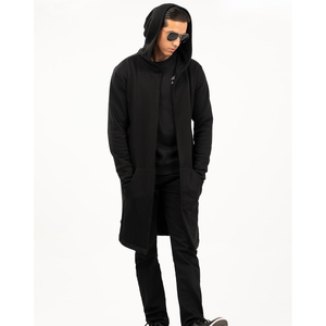 Sudadera con capucha con cremallera larga XL personalizada para hombre, forro de terciopelo de poliéster/algodón pesado para manga, impermeable, otoño - Product Image 2