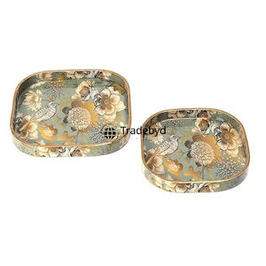 Bandeja de madera MDF duradera Tradebyd Bandeja de servicio moderna para mesa de centro de cocina y comedor - Product Image 6