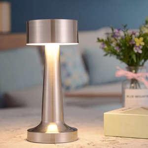 Lampe de table LED vintage décorative rétro avec capteur tactile, batterie rechargeable USB, veilleuse à température de couleur réglable - Product Image 3