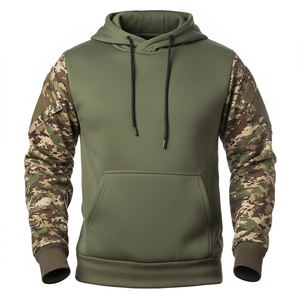 Sudadera con capucha de caza de camuflaje con bolsillo de canguro, sudadera de lana para hombre al aire libre, proveedor al por mayor, sudaderas con capucha de calle de etiqueta privada - Product Image 2