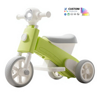 Triciclo Eléctrico para Niños al por Mayor, Kinder Elektro Dreirad 3 en 1, Juguete Montable con Motor, Luces LED y Música, Directo de Fábrica, UE