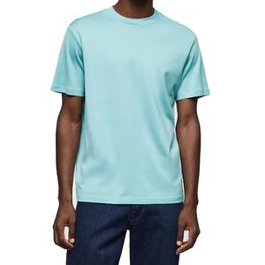 Camiseta con logotipo de serigrafía personalizada para hombre Camiseta de algodón orgánico pesado con cuello redondo de talla grande Camiseta lisa de gran tamaño Tela tejida - Product Image 1