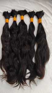 Extensions de cheveux indiennes de luxe en gros, 24 pouces, 120g, lisses et soyeuses, avec bandeau, longues, cuticules alignées, double trame machine - Product Image 5