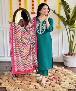 Fournisseur en gros de vêtements pour femmes acheter en ligne robes décontractées indiennes mode sexy été haut bas Dupatta vêtements de fête violet - Product Image 6